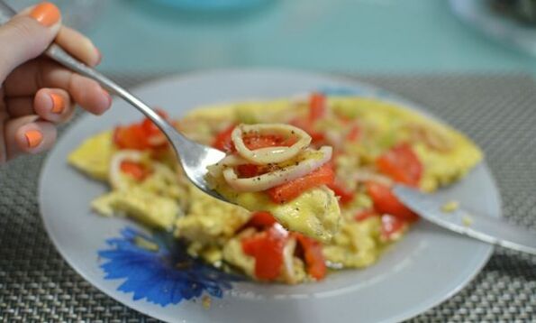 Omelett mat Tinten fir eng Protein Ernärung
